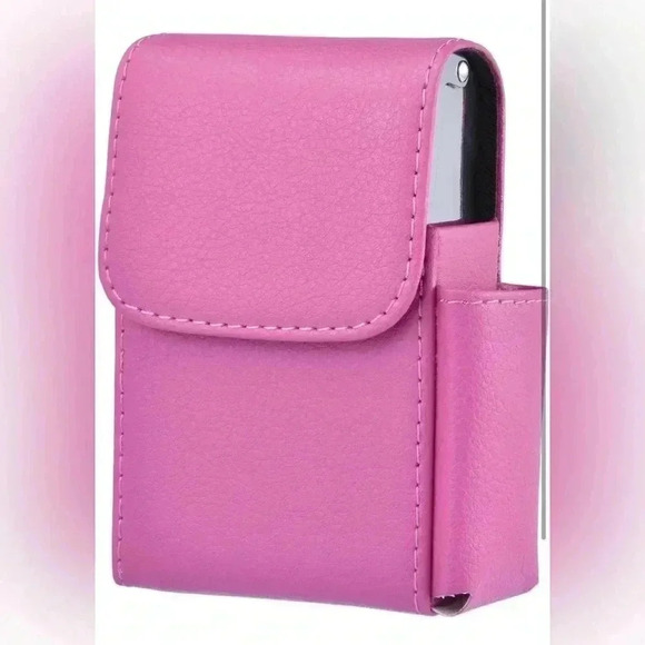 Retro PU Leather Case Opening for Cigarettes Pocket Credit Card Lighter Holder - Picture 5 of 9